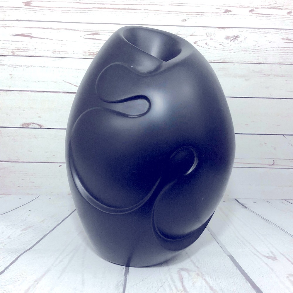 Unique Swirled Black Vase